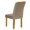 Mesa de Jantar 6 Lugares Celeste Luisa com Vidro Off White/Cinamomo/Bege Claro - Cel Móveis