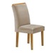 Mesa de Jantar 6 Lugares Celeste Luisa com Vidro Off White/Cinamomo/Bege Claro - Cel Móveis