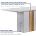 Mesa de Jantar 6 Lugares Celeste Luisa com Vidro Off White/Cinamomo/Bege Claro - Cel Móveis