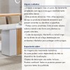 Mesa de Jantar 6 Lugares Celeste Luisa com Vidro Off White/Cinamomo/Bege Claro - Cel Móveis