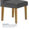 Mesa de Jantar 6 Lugares Celeste Luisa com Vidro Off White/Cinamomo/Cinza - Cel Móveis