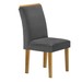 Mesa de Jantar 6 Lugares Celeste Luisa com Vidro Off White/Cinamomo/Cinza - Cel Móveis