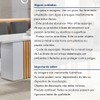 Mesa de Jantar 6 Lugares Celeste Luisa com Vidro Off White/Cinamomo/Cinza - Cel Móveis
