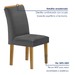 Mesa de Jantar 6 Lugares Celeste Luisa com Vidro Off White/Cinamomo/Cinza - Cel Móveis