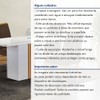 Mesa de Jantar 4 Lugares Celeste Luisa com Vidro Off White/Cinamomo/Marrom - Cel Móveis