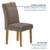 Mesa de Jantar 4 Lugares Celeste Luisa com Vidro Off White/Cinamomo/Bege Escuro - Cel Móveis