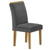 Mesa de Jantar 4 Lugares Celeste Luisa com Vidro Off White/Cinamomo/Cinza - Cel Móveis