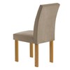 Mesa de Jantar 6 Lugares Lorena Espanha com Vidro Cinamomo/Off White/Bege Claro - Cel Móveis