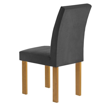 Mesa de Jantar 6 Lugares Lorena Espanha com Vidro Cinamomo/Off White/Cinza - Cel Móveis