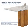 Mesa de Jantar 4 Lugares Lorena Espanha com Vidro Cinamomo/Off White/Marrom - Cel Móveis