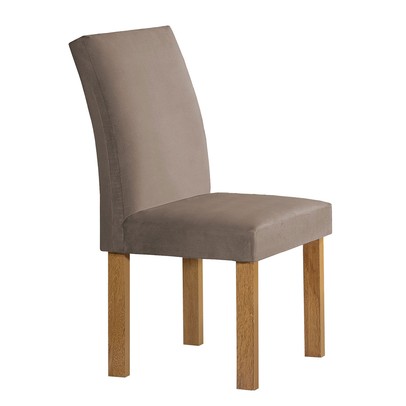 Mesa de Jantar 4 Lugares Lorena Espanha com Vidro Cinamomo/Off White/Bege Escuro - Cel Móveis