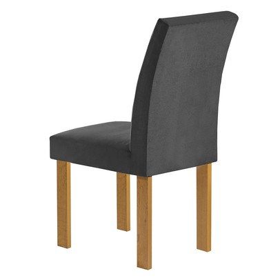 Mesa de Jantar 4 Lugares Lorena Espanha com Vidro Cinamomo/Off White/Cinza - Cel Móveis