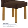 Mesa de Jantar 6 Lugares Melina Carolina com Vidro Cinamomo/Off White/Veludo Marrom - Cel Móveis