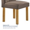Mesa de Jantar 6 Lugares Melina Carolina com Vidro Cinamomo/Off White/Veludo Bege Escuro - Cel Móveis