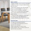 Mesa de Jantar 6 Lugares Melina Carolina com Vidro Cinamomo/Off White/Veludo Cinza - Cel Móveis