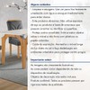 Mesa de Jantar 4 Lugares Melina Carolina com Vidro Cinamomo/Off White/Cinza - Cel Móveis