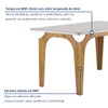Mesa de Jantar 6 Lugares Melina Luisa com Vidro Cinamomo/Off White/Bege Escuro - Cel Móveis