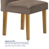 Mesa de Jantar 6 Lugares Melina Luisa com Vidro Cinamomo/Off White/Bege Escuro - Cel Móveis