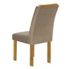 Mesa de Jantar 6 Lugares Melina Luisa com Vidro Cinamomo/Off White/Bege Claro - Cel Móveis
