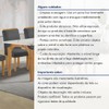 Mesa de Jantar 6 Lugares Melina Luisa com Vidro Cinamomo/Off White/Cinza - Cel Móveis