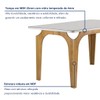 Mesa de Jantar 4 Lugares Melina Luisa com Vidro Cinamomo/Off White/Bege Escuro - Cel Móveis