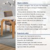 Mesa de Jantar 4 Lugares Melina Luisa com Vidro Cinamomo/Off White/Bege Escuro - Cel Móveis