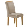 Mesa de Jantar 4 Lugares Melina Luisa com Vidro Cinamomo/Off White/Bege Claro - Cel Móveis