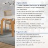 Mesa de Jantar 4 Lugares Melina Luisa com Vidro Cinamomo/Off White/Bege Claro - Cel Móveis