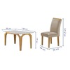 Mesa de Jantar 4 Lugares Melina Luisa com Vidro Cinamomo/Off White/Bege Claro - Cel Móveis