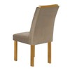 Mesa de Jantar 4 Lugares Melina Luisa com Vidro Cinamomo/Off White/Bege Claro - Cel Móveis