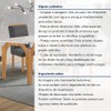 Mesa de Jantar 4 Lugares Melina Luisa com Vidro Cinamomo/Off White/Cinza - Cel Móveis