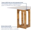 Mesa de Jantar 4 Lugares Carolina Espanha com Vidro Cinamomo/Off White/Bege Claro - Cel Móveis