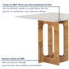 Mesa de Jantar 4 Lugares Carolina Espanha com Vidro Cinamomo/Off White/Cinza - Cel Móveis