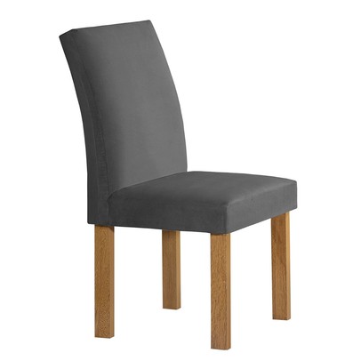 Mesa de Jantar 4 Lugares Carolina Espanha com Vidro Cinamomo/Off White/Cinza - Cel Móveis