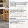 Mesa de Jantar 4 Lugares Carolina com Vidro Cinamomo/Off White/Marrom - Cel Móveis