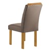 Mesa de Jantar 4 Lugares Carolina com Vidro Cinamomo/Off White/Bege Escuro - Cel Móveis