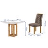 Mesa de Jantar 4 Lugares Carolina com Vidro Cinamomo/Off White/Bege Escuro - Cel Móveis