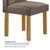 Mesa de Jantar 4 Lugares Carolina com Vidro Cinamomo/Off White/Bege Escuro - Cel Móveis