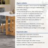 Mesa de Jantar 4 Lugares Carolina com Vidro Cinamomo/Off White/Cinza - Cel Móveis