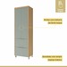 Cozinha Completa Marquesa 7 Portas 6 Gavetas 100% Mdf Ripado Nature/Verde - Nesher