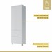 Cozinha Completa Marquesa 7 Portas 6 Gavetas 100% Mdf Ripado Branco/Nature - Nesher