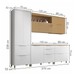 Cozinha Completa Marquesa 7 Portas 6 Gavetas 100% Mdf Ripado Branco/Nature - Nesher