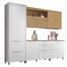 Cozinha Completa Marquesa 7 Portas 6 Gavetas 100% Mdf Ripado Branco/Nature - Nesher