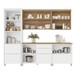 Cozinha Completa Marquesa 7 Portas 6 Gavetas 100% Mdf Ripado Branco/Nature - Nesher