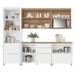 Cozinha Completa Marquesa 6 Portas 6 Gavetas 100% Mdf Ripado Branco/Nature - Nesher
