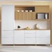 Cozinha Completa Marquesa 6 Portas 6 Gavetas 100% Mdf Ripado Branco/Nature - Nesher