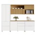 Cozinha Completa Marquesa 6 Portas 6 Gavetas 100% Mdf Ripado Branco/Nature - Nesher