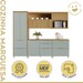 Cozinha Completa Marquesa 6 Portas 6 Gavetas 100% Mdf Ripado Verde/Nature - Nesher