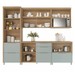 Cozinha Completa Marquesa 6 Portas 6 Gavetas 100% Mdf Ripado Verde/Nature - Nesher
