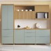 Cozinha Completa Marquesa 6 Portas 6 Gavetas 100% Mdf Ripado Verde/Nature - Nesher